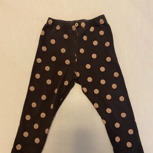 Zara toddler polka dot leggings.